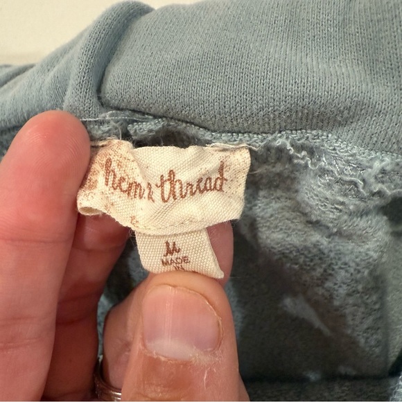 Hem & Thread Cozycore Jogger Athleisure Sweatpants Women’s Medium Blue/Green Gym - Picture 5 of 6